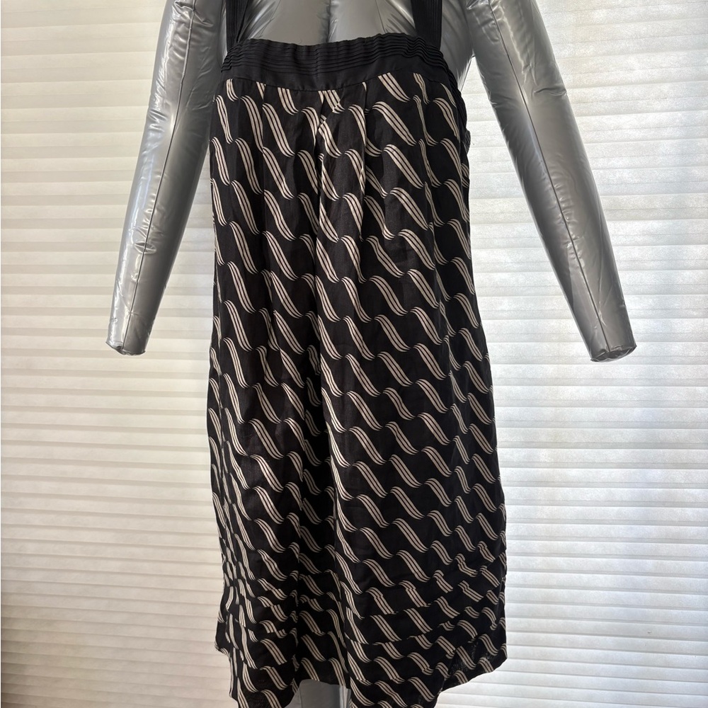 Black and White Linen Dress - Maeve from Anthropologie (M)